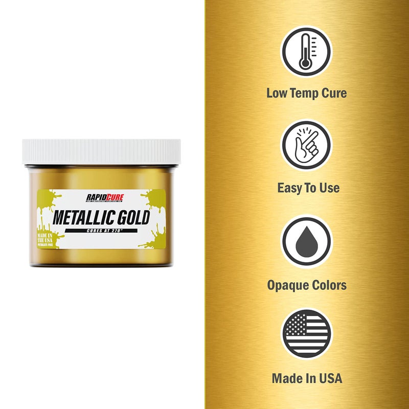 Screen Print Direct Rapid CureÂ® Screen Printing Ink Gold (Pint - 16oz.) - Plastisol Ink for Screen Printing, Fast Curing Fabric Paint - Screen Print DirectÂ®, USA Made - Image 2
